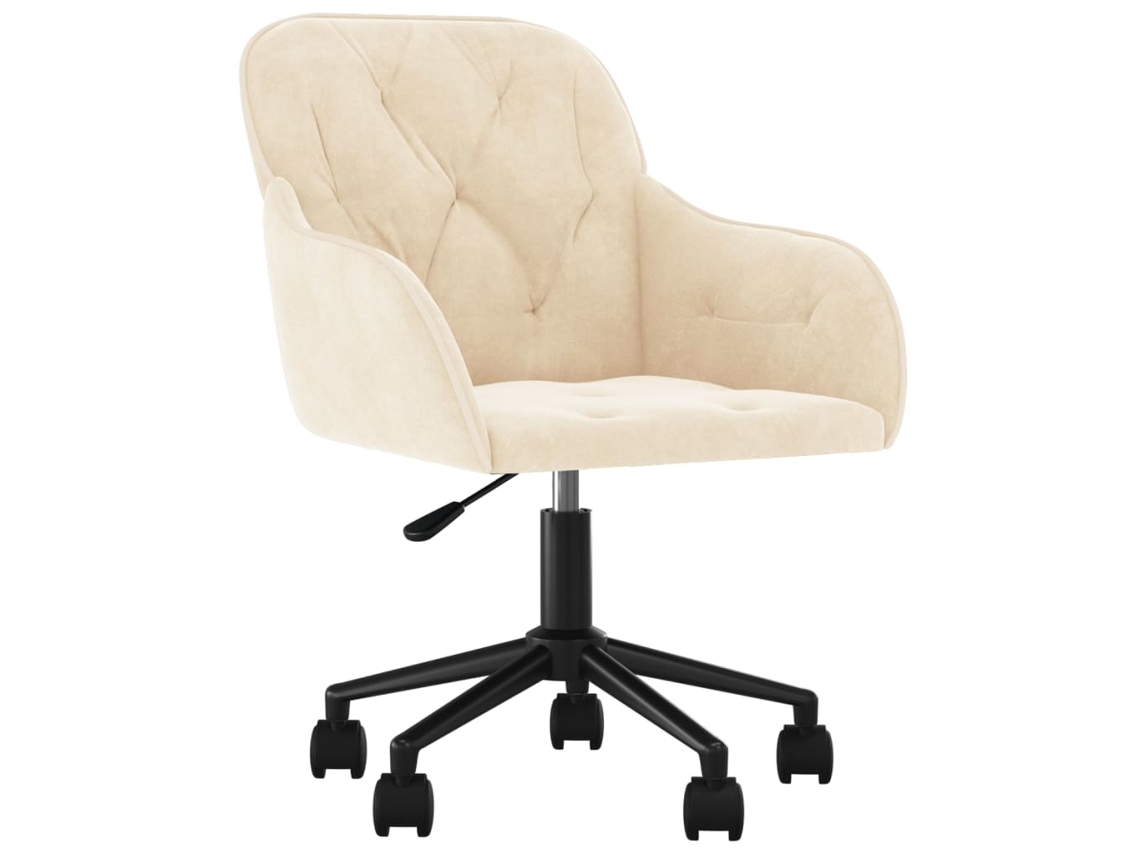 Office Chair, Office Chairs Vidaxl Creme Veludo (n/a)