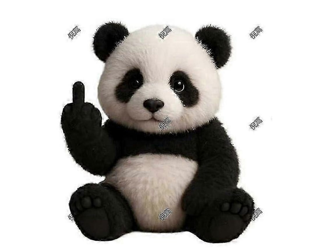 Boneca De Pelúcia Panda Com Dedo Do Meio, 18cm, Divertida