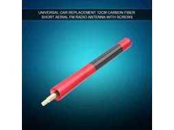 Antena Universal Curta De 12 Cm Para Carro, Em Fibra De Carbono, Para Rádio Fm, Com Parafusos, Na Cor Vermelha