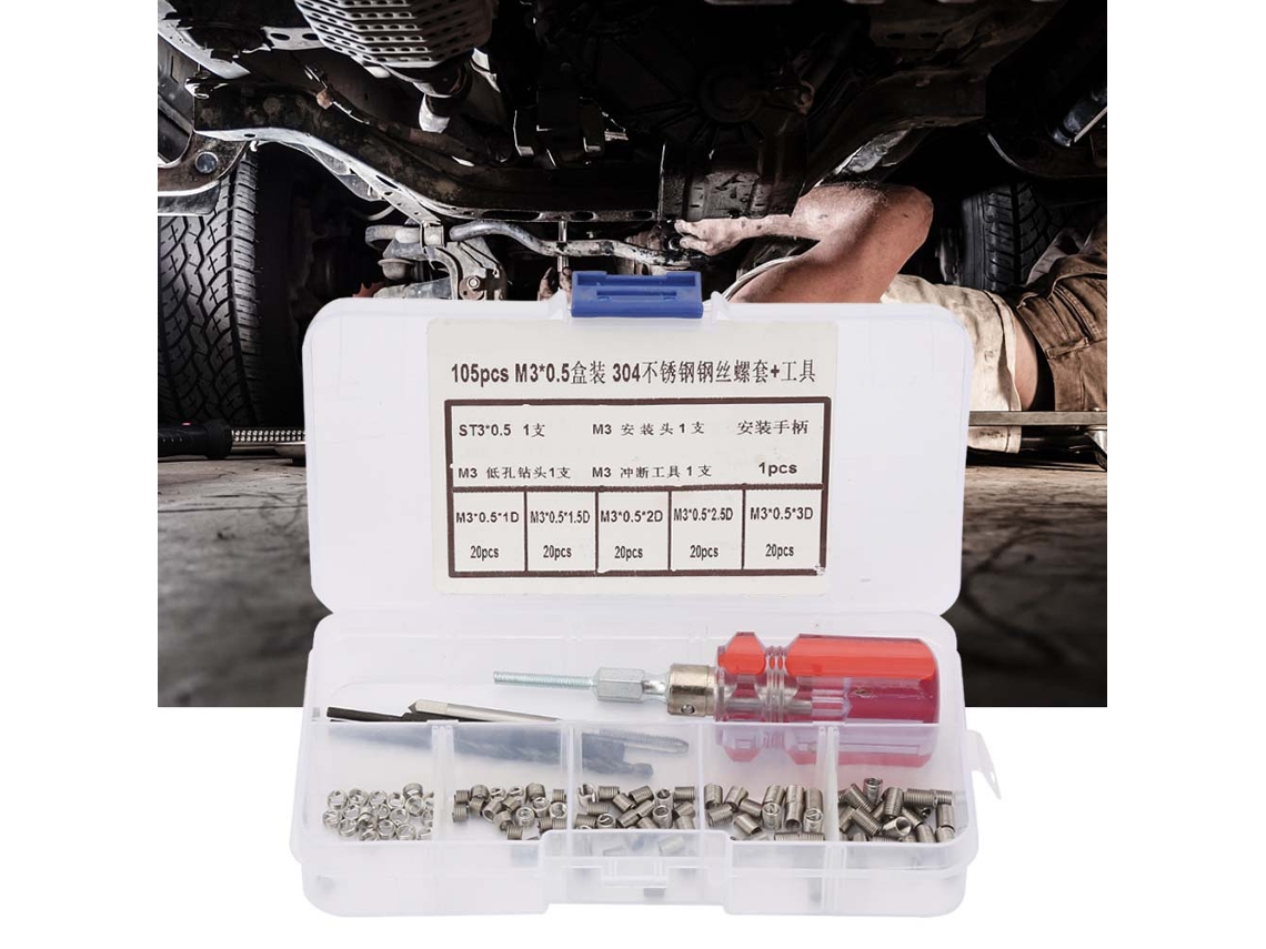Kit De Reparação De Encaixe Para Parafusos Em Aço Inox Da Laxiscreed, Fácil De Usar E De Alta Durabilidade