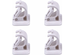 Conjunto De 4 Suportes Para Varão De Cortina, Ganchos Autoadesivos Para Parede, Suporte Para Toalha, Suporte De Parede