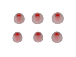 Ponta De Ouvido De Silicone Macio Para Fones De Ouvido 3 Tamanhos 6 Peças Reduz Ruído Substituição Cinza Vermelho