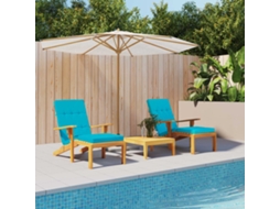 Vidaxl Almofadões P/ Cadeira De Terraço 2 Pcs Tecido Oxford Turquesa