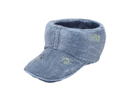 Rebe-maceta De Sombrero Cowboy Azul Retro De Resina Para Decoración De Jardín Plantas Ropa