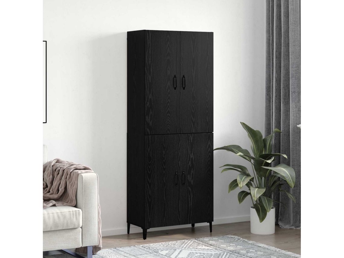 Vidaxl Buffê 2 Pcs Carvalho Preto Madeira Processada