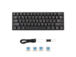 Aetheria teclado Mecânico Gamer 60% 61 Teclas Retroiluminado Led Switch Azul para Pc Laptop Windows