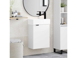 Vidaxl Conjunto De Móveis De Banheiro Com Torneira Branco