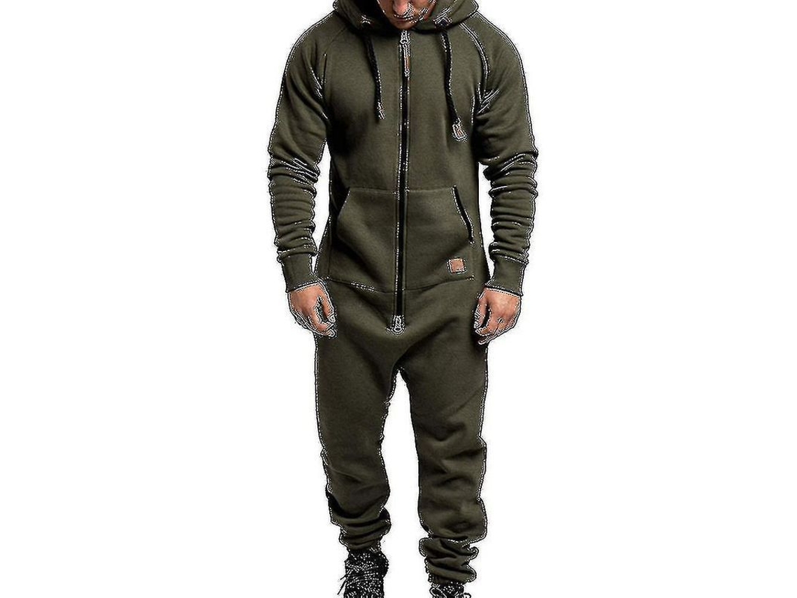 2026 mono com Capuz e Zíper para Homem, Traje Casual de Inverno de Mistura de Algodão