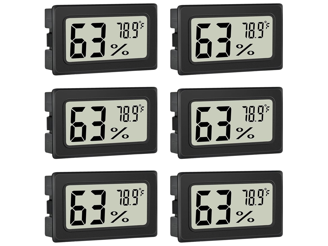Termo-higrómetro Digital Com Ecrã Para Temperatura E Humidade, Lcd Elysve