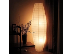 Luminária De Chão Regulável, Luminária De Leitura Pé 104, 3cm Com Cúpula De Papel Arroz Branco Para Sala Estar E Quarto