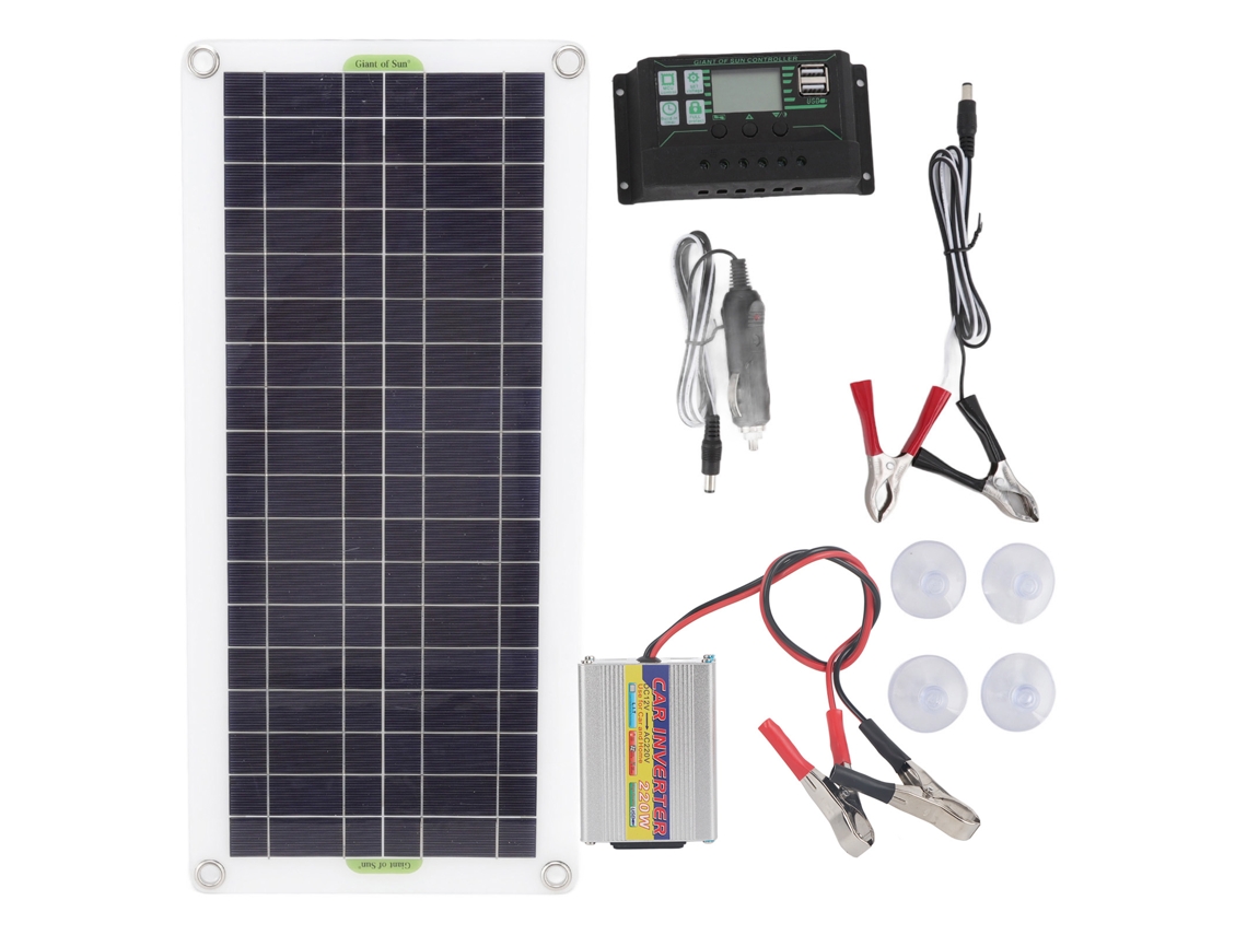 Painel Solar de Carga 30w Inversor Solar 220w para Camping MARCA
