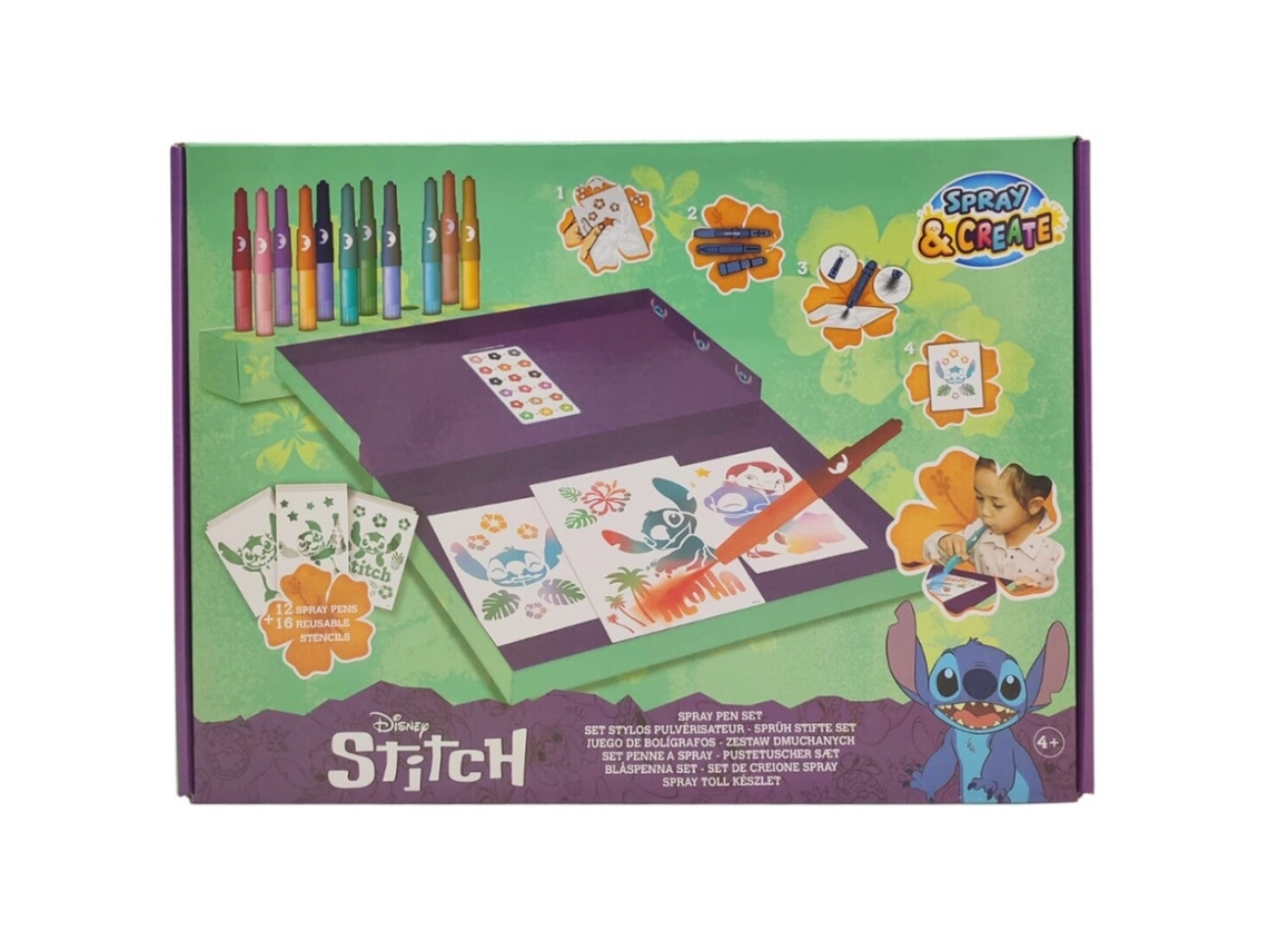 Conjunto De Aerógrafo E Estêncil Stitch 87312