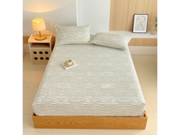 Lençol Elástico, 120*200cm, Tecido De Algodão Cru, Bolso Profundo De 30cm, Estilo Casa De Campo,para Meninas E Mulheres. Bege Hexinyigjly