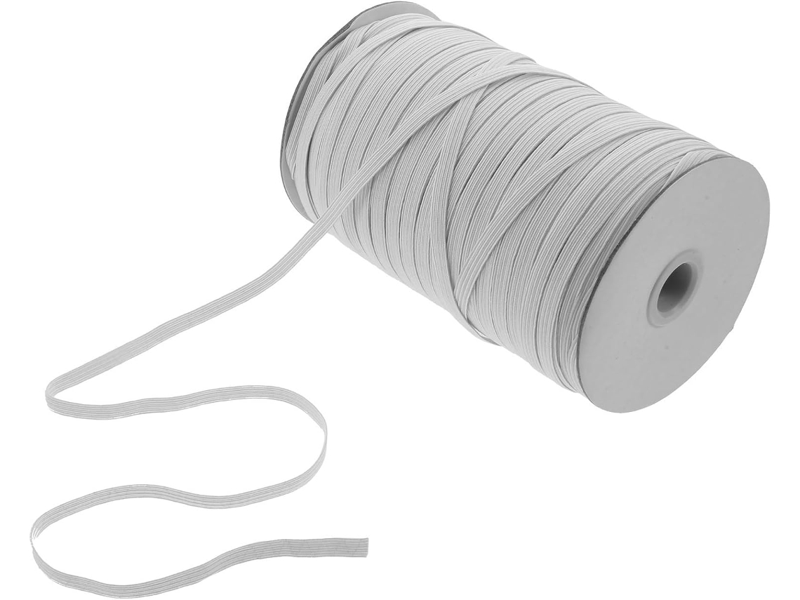 Elástico Grosso Para Costura, Rolo De 100m, Branco