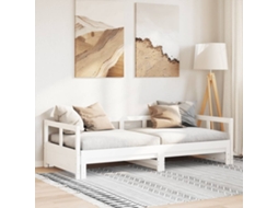 Vidaxl Sofá-cama Sem Colchão 90x200 Cm Madeira De Pinho Maciça Branco