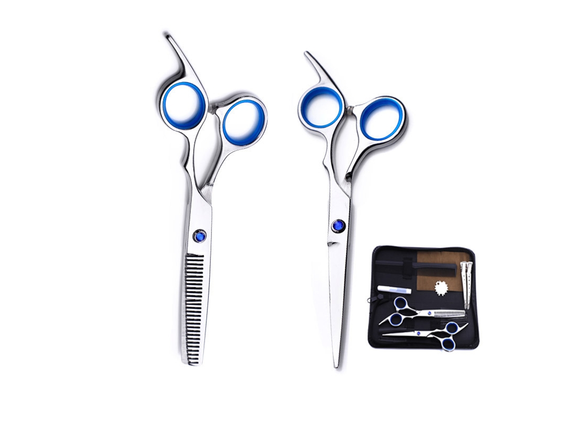 Tesouras De Cabelo, Tesouras De Corte De Cabelo, Tesouras De Cabeleireiro Profissionais Com Estojo, Tesouras De Barbeiro De 6 Polegadas Brilvibera