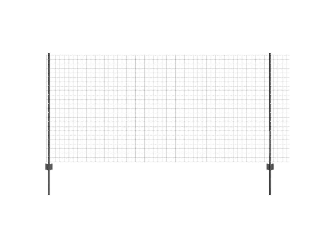 Cerca Com Poste Cinzeto 1,2 X 10 M Aço E Pvc
