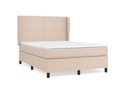 Box Spring Bed, Box Spring Beds Vidaxl Marrom Couro Artificial (140 X 190 Cm)