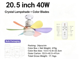 Ventilador De Teto Com Luz Rosca E27, Pequeno, Doméstico, Silencioso E Inteligente, Para Sala De Jantar E Quarto