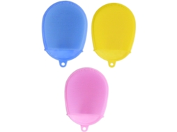Lurelia Kit De 3 Escovas De Banho Para Bebé De Cuidado Corporal, Com Argola E Massagem Suave, Uso Diário Prático