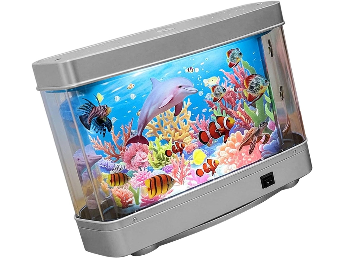 Luminária Noturna Em Formato De Animal Marinho Com Efeito Subaquático