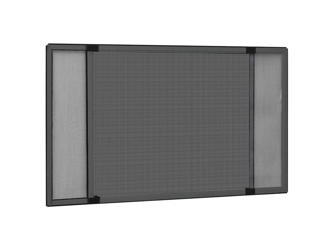 Vidaxl Tela Anti-insetos Extensível Janelas (100-193)x75 Cm Antracite
