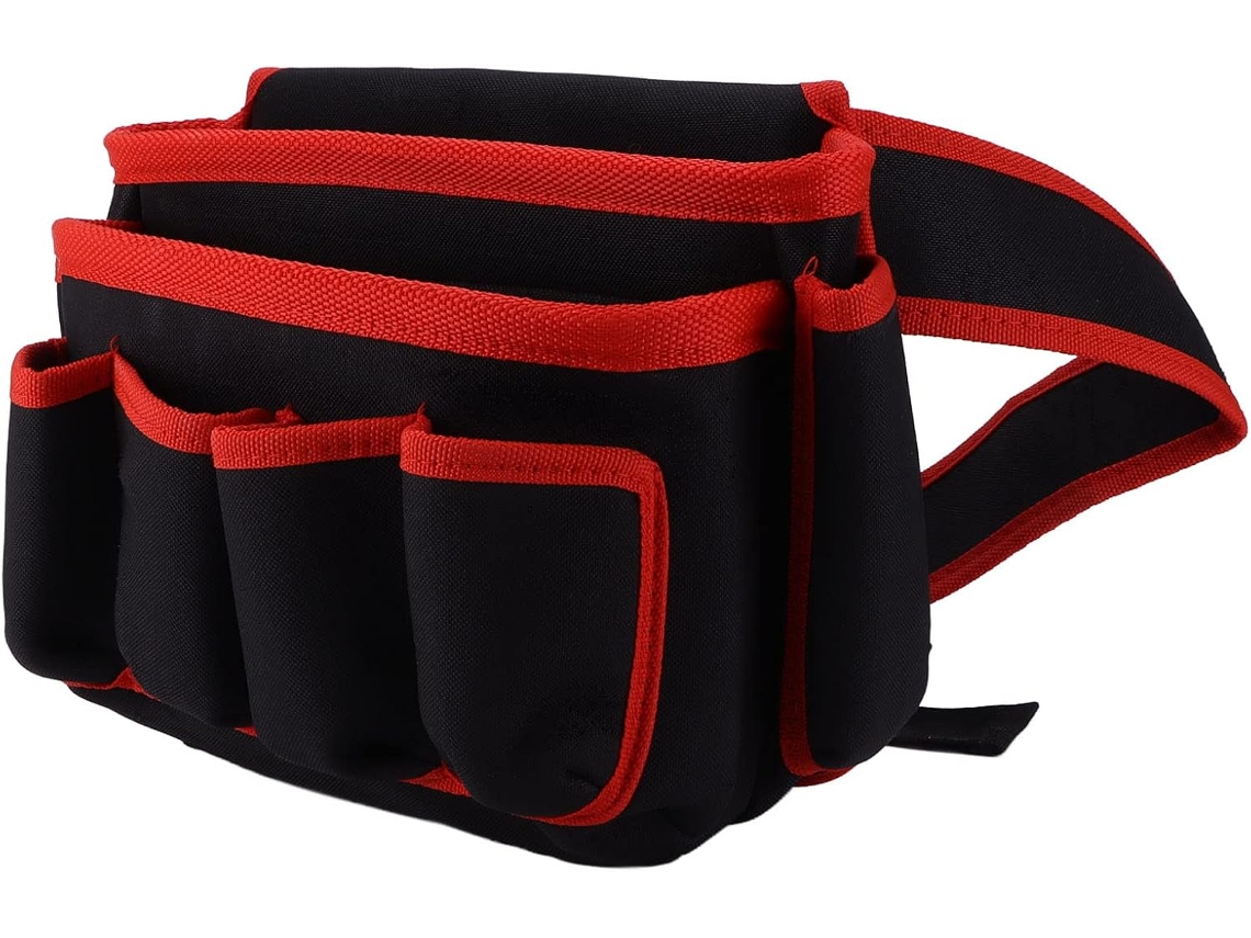 Bolsa de cintura para ferramentas elétricas com diversos compartimentos, cinto ajustável, tecido composto de EVA, diversas opções.