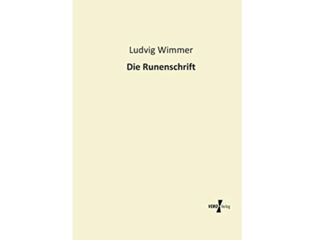 Livro Die Runenschrift German Edition de Ludvig Wimmer (Alemão)