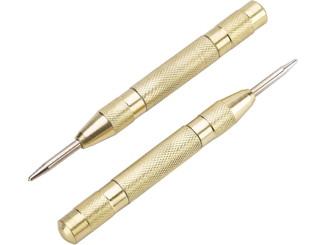 Punção Automática De Centro, Corpo De Latão Com Mola, 13 Cm
