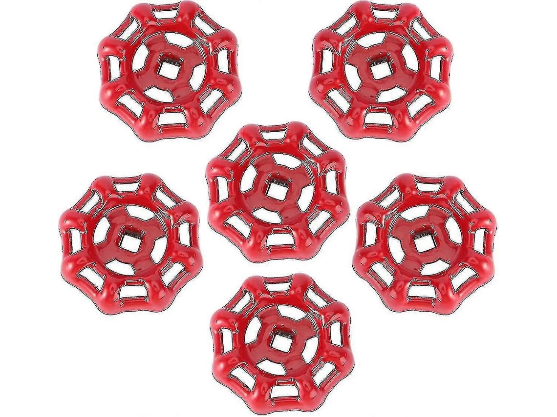 Conjunto De 6 Peças Alavanca Para Torneira, Botão Reposição Válvula Gaveta, Vermelho Aquaforge