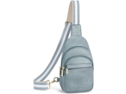 Bolsa Tiracolo Pequena Feminina De Couro, Bolsa Transversal, Pochete, Bolsa De Peito Para Viagem, 6-denim Azul