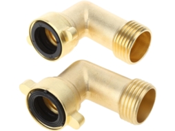Conector Para Mangueira De Jardim, Cotovelo De 90 Graus, Adaptador De Latão Maciço, Junta Curva.