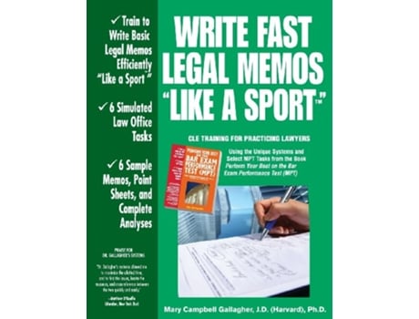 Livro Write Fast Legal Memos Like a Sporttm de Mary Campbell Gallagher (Inglês)