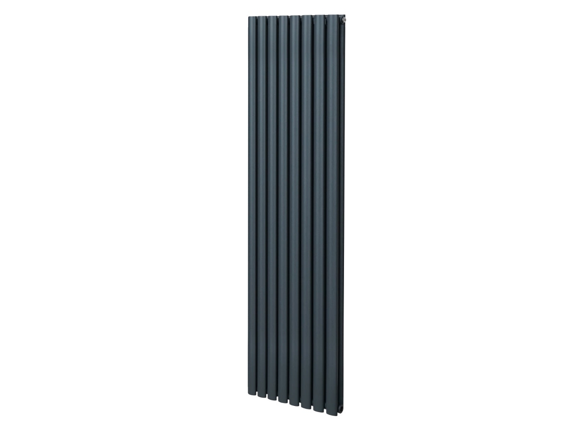 Radiador Oval De Colunas Em Cinzento Antracite 1800x480 Em Aço Carbono 1,5 Mm Com Alta Emissão De Calor E Revestimento