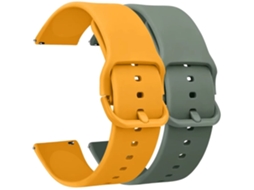 Kit 2 Bracelete Vivatone para Xiaomi Watch S3 Amarelo e Verde