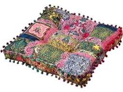 Almofada Para Cadeira De Jantar, Almofada Boêmia Para Cadeira 40, 6x 40, 6cm Com Pompons, Assento Quadrado Floral Macio