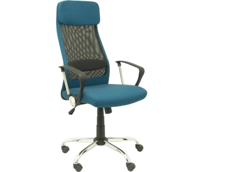 Cadeira de Escritório Executiva PIQUERAS Y CRESPO Esteras Azul Turquesa (Braços Fixos - Malha e Tecido)