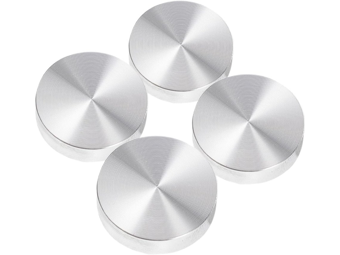 Base Metálica Para Mesa De Vidro, Adaptador Circular Em Liga De Alumínio, 4 Peças, Antiderrapante, Portátil Para Mesa De