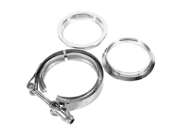 Braçadeira V-band De Aço Inoxidável De 3 Polegadas Com 2 Flanges Para Tubo De Escape Turbo