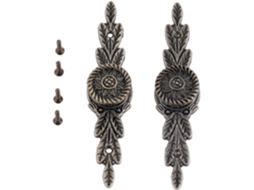 Puxadores De Armário Bar, Conjunto De 6 Peças Com Design Floral Em Bronze Antigo Para Móveis, Estilo Vintage, Para