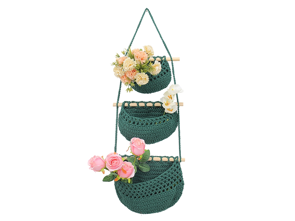 Laxiscreed Saco Multi-camada De Rede Para Frutas Com Tramas, Estilo Boêmio