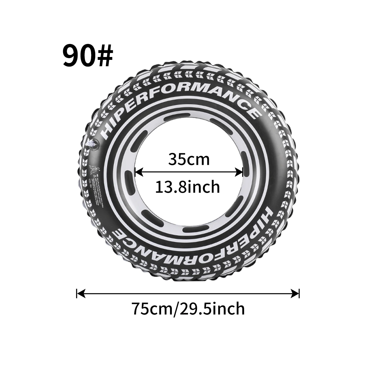 (90 (adequado Para 45-60 Kg)) 1 Boia De Piscina Espessa Em Formato De Pneu, Boia Simples Para Adultos, Ideal Para O Verão.