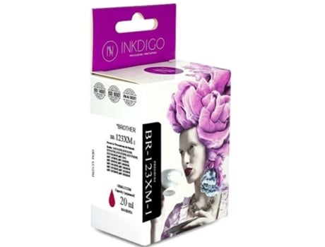 Inkdigo, Tinta Para Brother Br 123xm 1, Magenta (roxo)