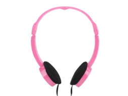 Fone de Ouvido Estéreo Mali Plegável para Crianças, Cabo Sem Enrolar, Rosa