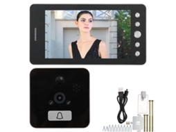 Campainha Inteligente De Porta Com Olho De Gato Eletrônico De 5 Polegadas E 1080p (interconexão Inteligente Via Wifi, Qualidade De Imagem Hd 1080p)