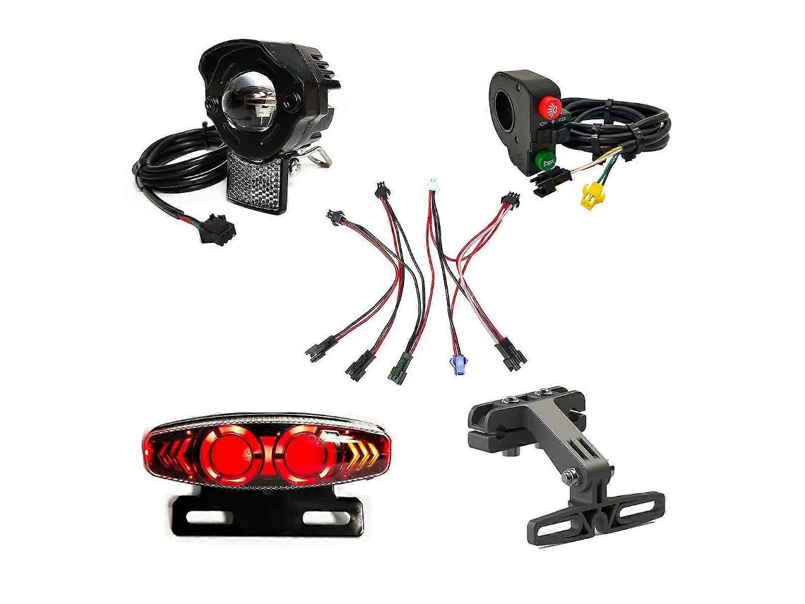 Luz Dianteira Para Bicicleta Elétrica, Luz Traseira, Piscas, Conjunto De Luz De Freio 24v 36v 48v Para Mountain Bike