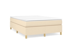 Box Spring Bed, Box Spring Beds Vidaxl Creme Tecido (140 X 190 Cm)