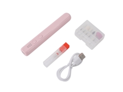 Aparador Eléctrico De Unhas Portátil 30000rpm Com Luz Led Ferramentas Profissionais De Manicure Pedicure Polimento Rosa Para Uso Em Casa E Salão
