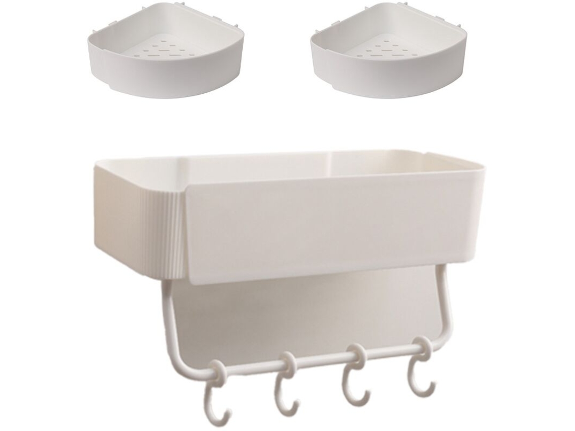 Racks de Armazenamento Multifuncionais para Sala de Perfuração, Cesto Suspenso, Acessórios para Banheiro e Cozinha, Suporte C BRILVIBERA