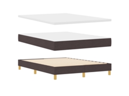 Conjunto 1 Cama Box Vidaxl Castanho Tecido (200 X 140 Cm)